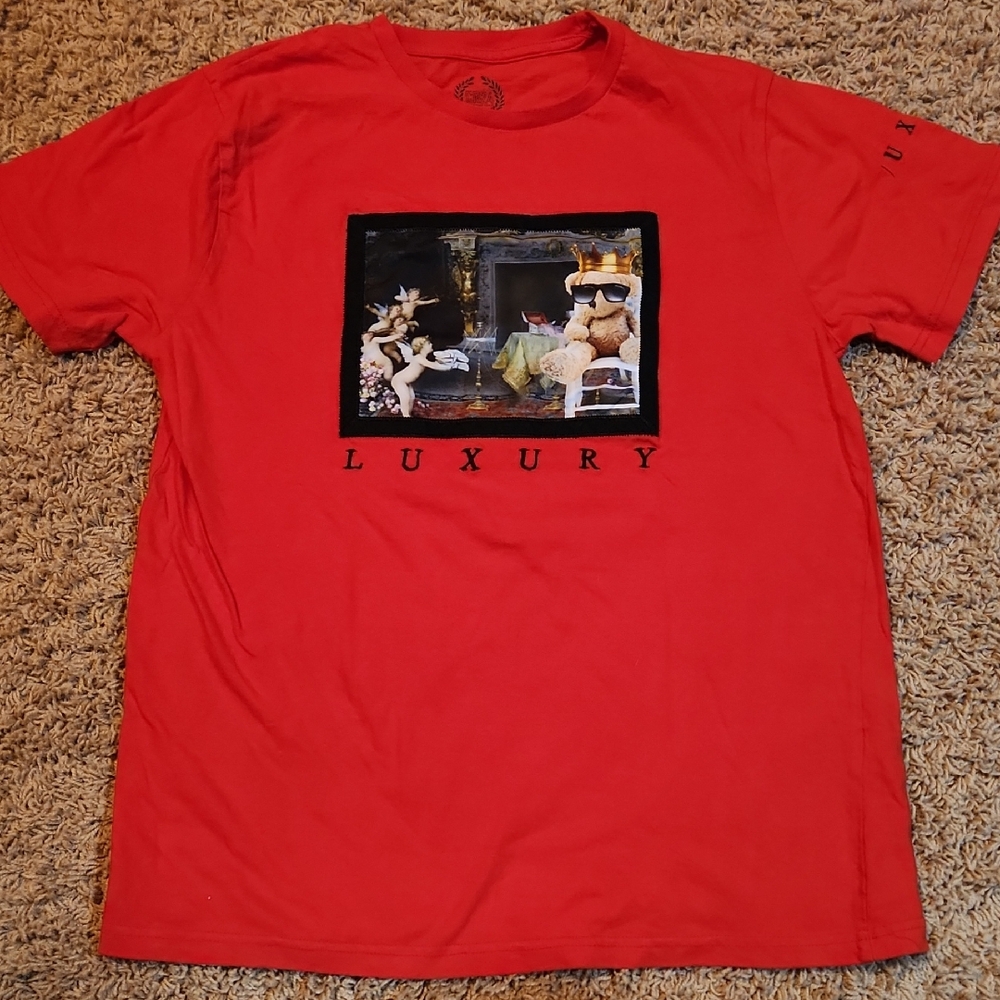 CR 24 Luxury Red Graphic Short Sleeve T-Shirt Size Medium